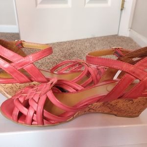 Pink sandal heels